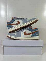Jordan Air Jordan 1 Low Sneakers Blue Gray and Brown FZ5045-019