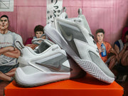 Nike Basketball Shoes in White and Silver