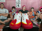 Converse White and Red Low-Top Sneakers