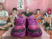 Purple Textured Basketball Sneakers