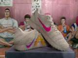 Nike Pink and White Basketball Sneakers