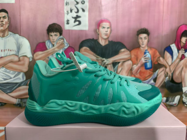 Blue-Green Basketball Sneakers