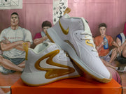 Nike Zoom Basketball Sneakers White and Yellow
