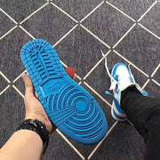 Jordan Air Jordan 1 Blue and White High-Top Sneakers