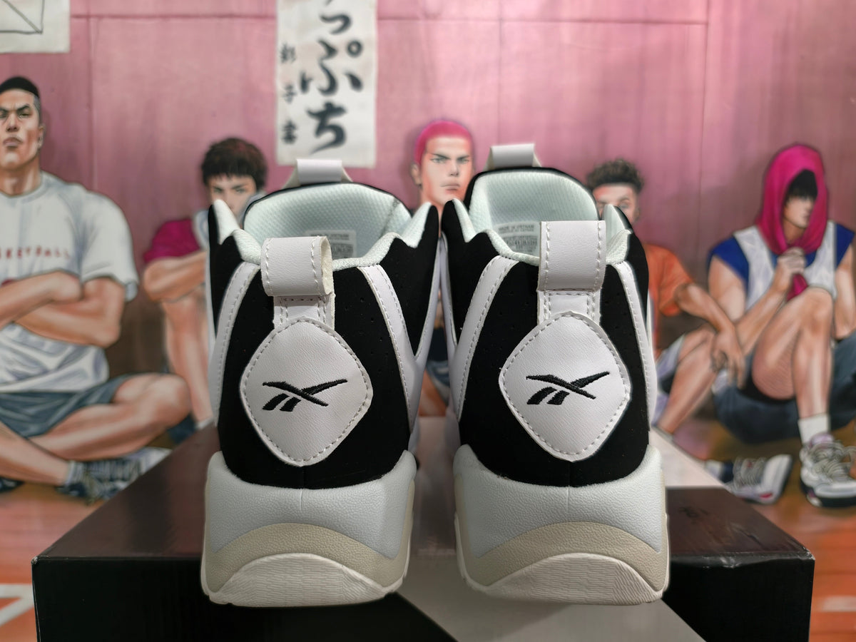 Reebok Black White Gray High-Top Basketball Sneakers