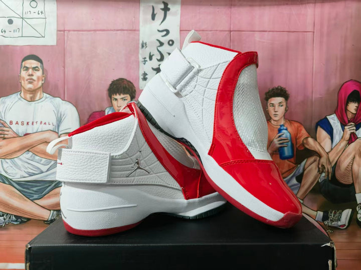 Jordan White Red High-Top Basketball Sneakers