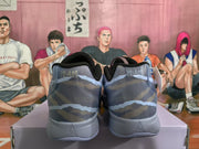 Nike Blue Gray Low-Top Basketball Sneakers