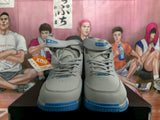 Nike Gray Blue High-Top Basketball Sneakers