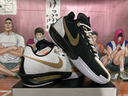 Nike Basketball Sneakers White Black Gold