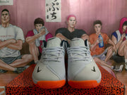 Nike Basketball Sneakers White Black Orange