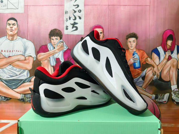 Jordan Basketball Sneakers White Black Red