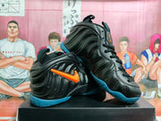 Nike Foamposite Sneakers Black Blue Orange