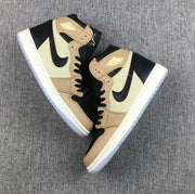 Jordan 1 High Premium WMNS Beige Black Sneakers AH7389-003