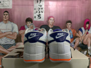 Nike White and Purple Low-Top Sneakers