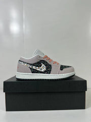 Jordan Air Jordan 1 Low SE GS Pink Floral Sneakers FJ3445-001