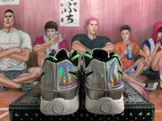 Nike Neon Green and Silver Sneakers