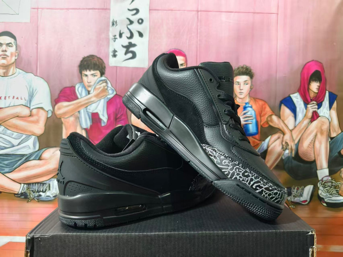 Jordan Air Jordan 3 Black Low-Top Sneakers