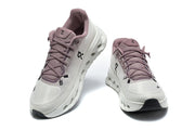 On Cloudmonster 3 Running Shoes in White and Mauve