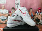 Nike White and Red Basketball Sneakers