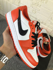 Air Jordan 1 Low White Orange Black Sneakers CZ0790-801