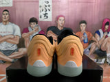 Jordan Orange and Black Basketball Sneakers