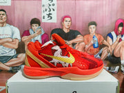Nike Red Gold Basketball Sneakers