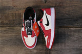 Nike Red White Black Low-Top Sneakers with Reflective Buttons
