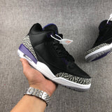 Jordan 3 Court Purple Black Sneakers CT8532-050