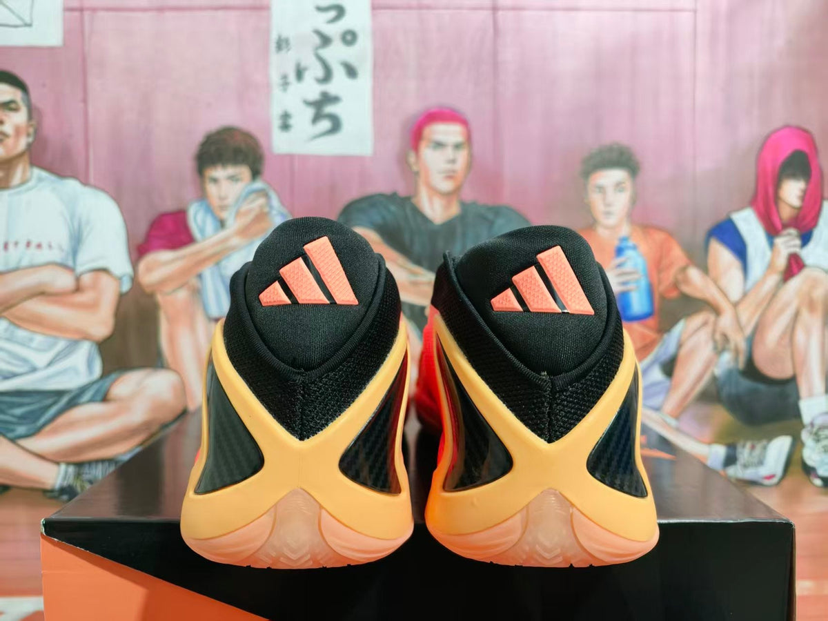 Adidas Basketball Shoes in Black, Coral and Gold