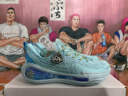 Blue Basketball Sneakers with XII Detail