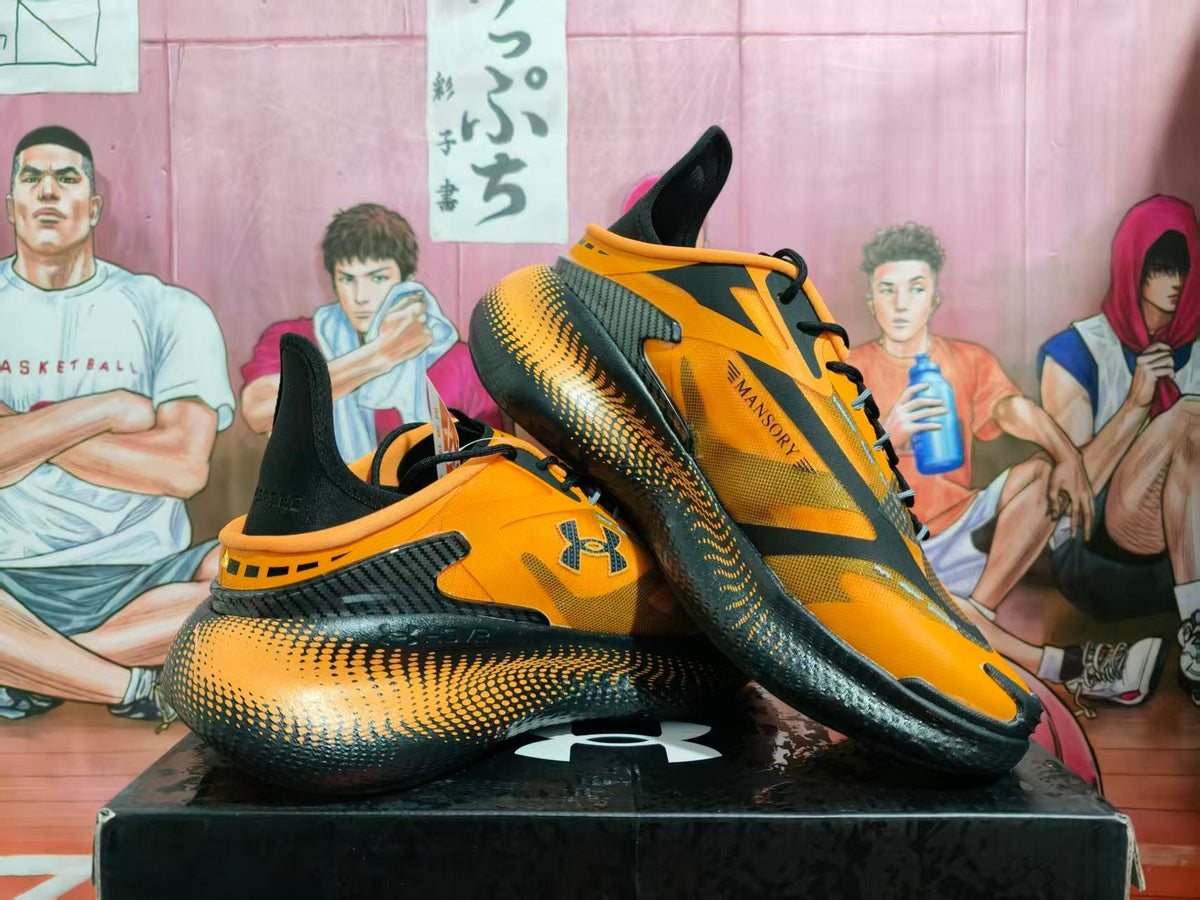 Under Armour Orange Black Basketball Sneakers