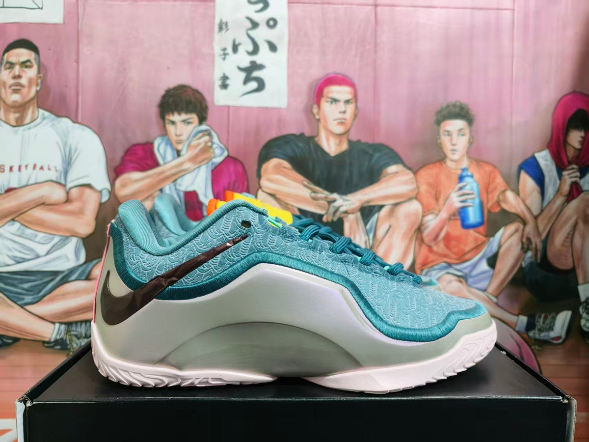 Nike Basketball Shoes in Blue Gray and Yellow