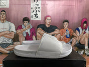 Nike White Slides with Textured Strap