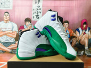 Jordan 12 Retro White Green High-Top Basketball Sneakers