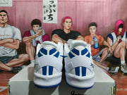 Nike Blue and White Basketball Shoes