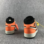 Jordan Air Jordan 1 Mid Orange Black Sneakers