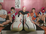 Nike Basketball Sneakers White and Orange