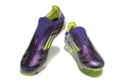 adidas F50 Laceless Firm Ground Soccer Cleats Purple Lime