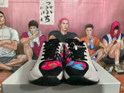 Jordan White Multicolor Cushlon Basketball Sneakers