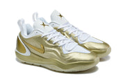 Nike 511-2 White and Gold Basketball Sneakers