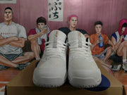 ASICS White and Gold Basketball Sneakers