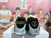 Nike GiGi Basketball Sneakers White Black Gold