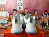 Nike Zoom Basketball Shoes in White and Silver
