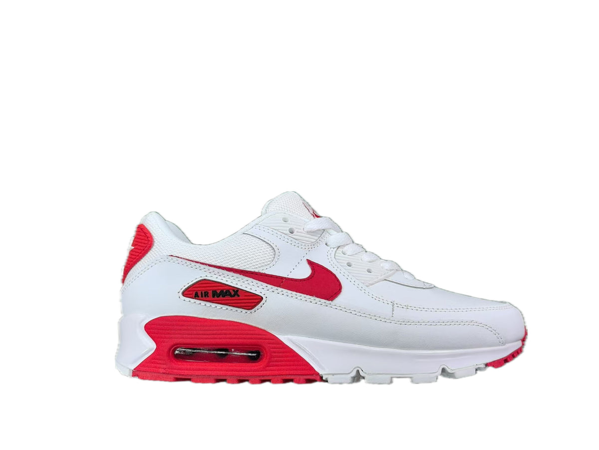 Nike Air Max 90 White and Red Sneakers