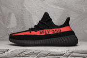 Yeezy 350 V2 SPLV-350 Black and Red Sneakers