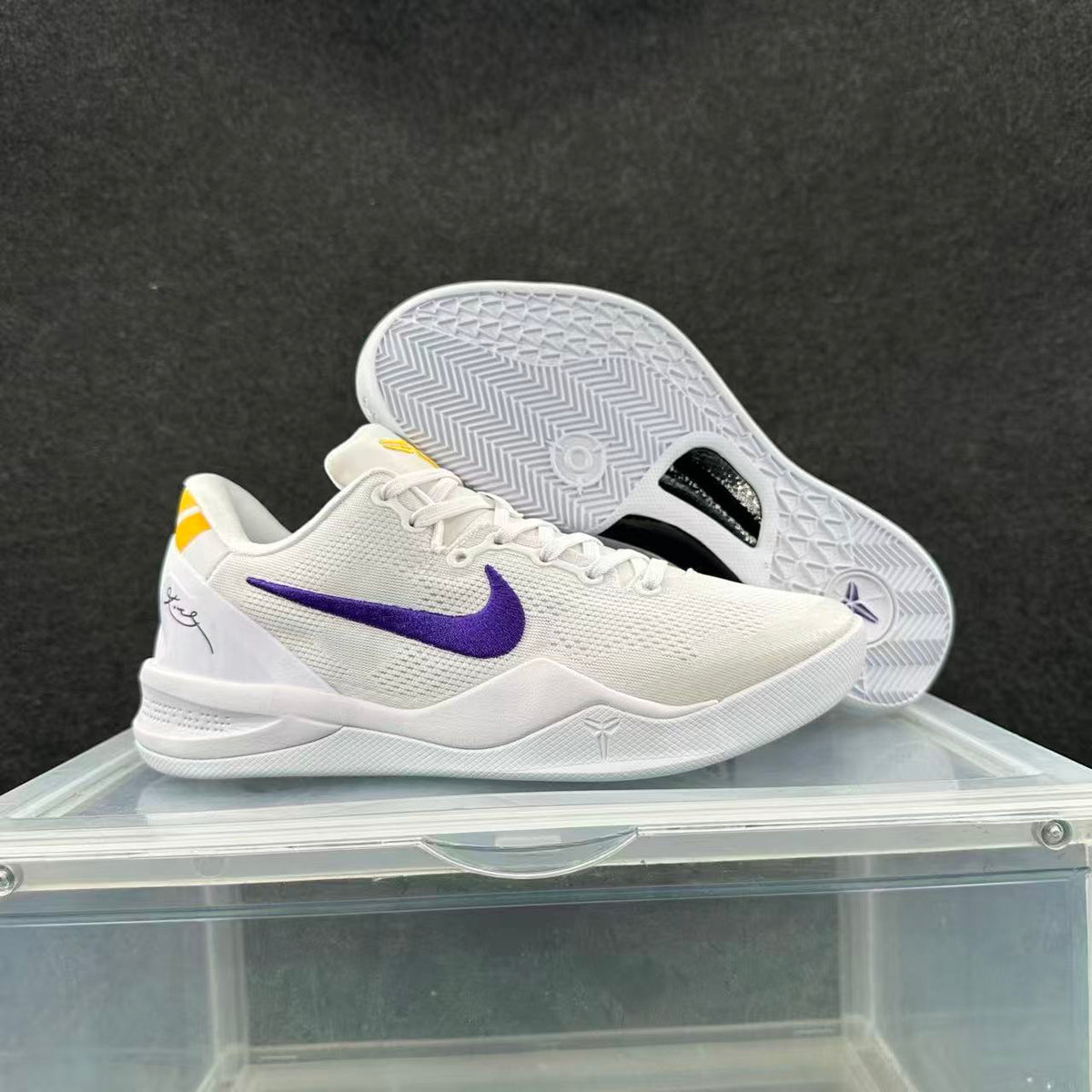 Nike Basketball Sneakers White Purple Yellow
