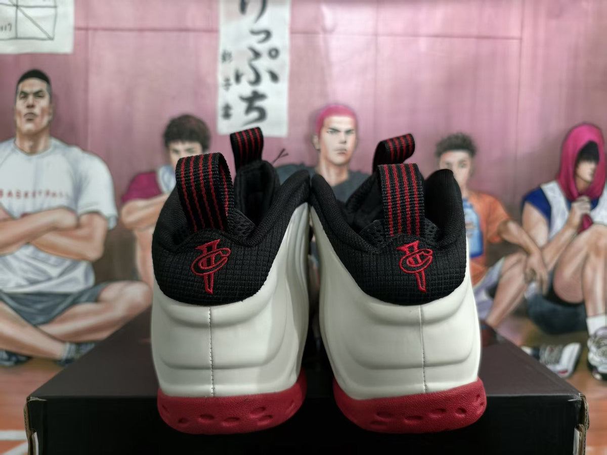 Nike White and Red Basketball Sneakers