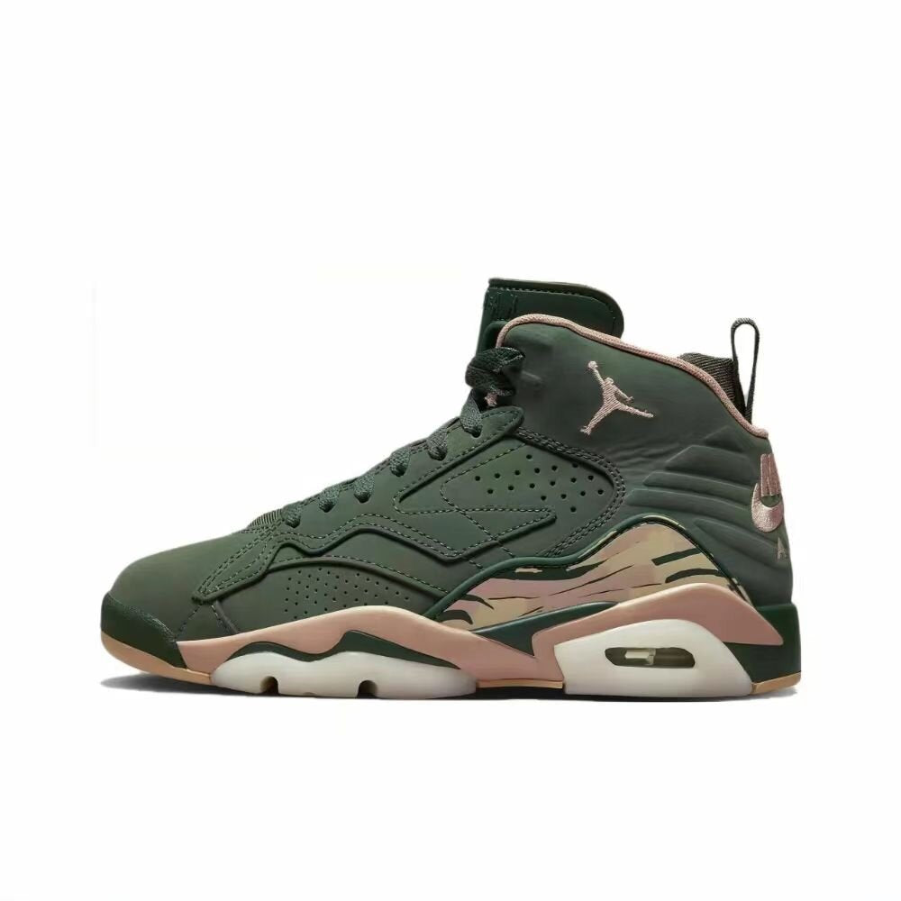 Jordan 6 High-Top Sneakers Beige Green