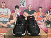 Nike Black Basketball Sneakers with Orange and Blue Accents