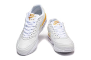 Nike Air Max White and Gold Sneakers